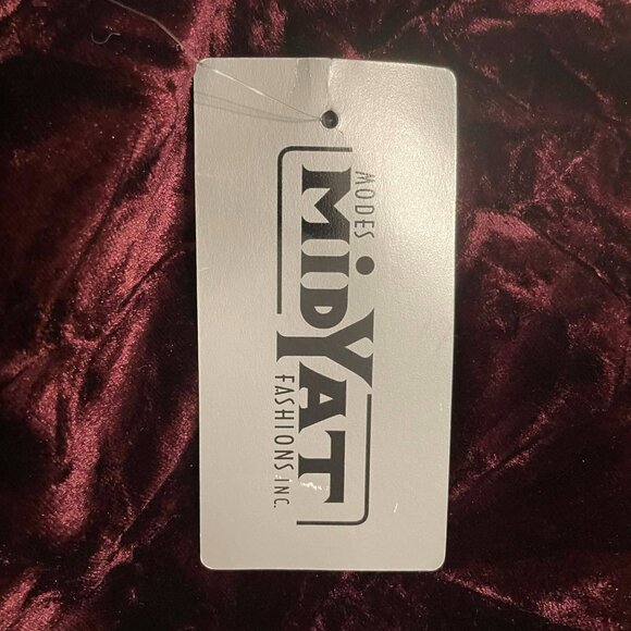 MIDYAT tank top in burgundy, women SIZE XL. crushed velour VINTAGE with tag. - Picture 6 of 7